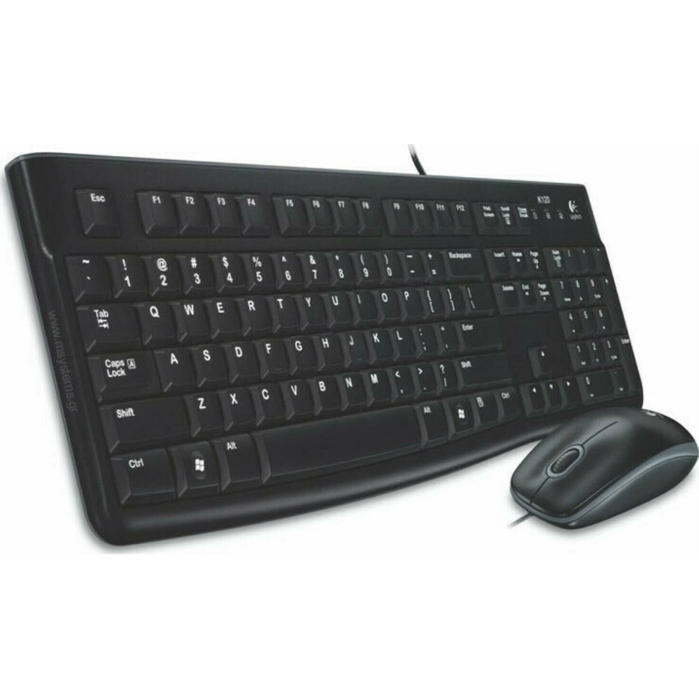 Logitech MK120 Desktop Combo GR (Black, Wired) (LOGMK120)