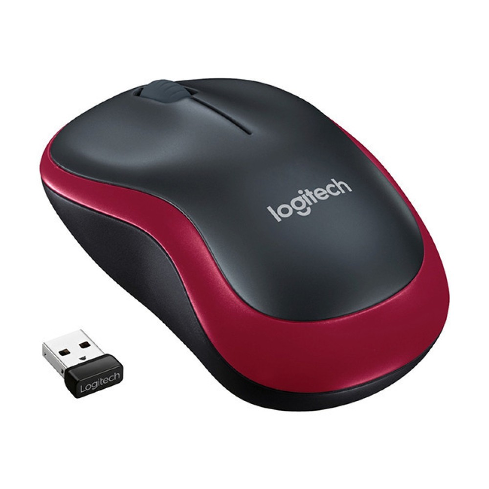 MOUSE LOGITECH M185 WIRELESS RED