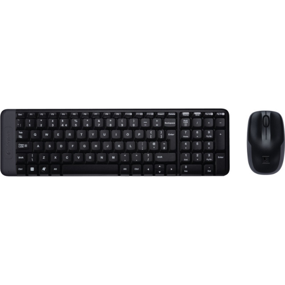 Logitech MK220 Desktop Combo US (Black, Wireless) (LOGMK220US)
