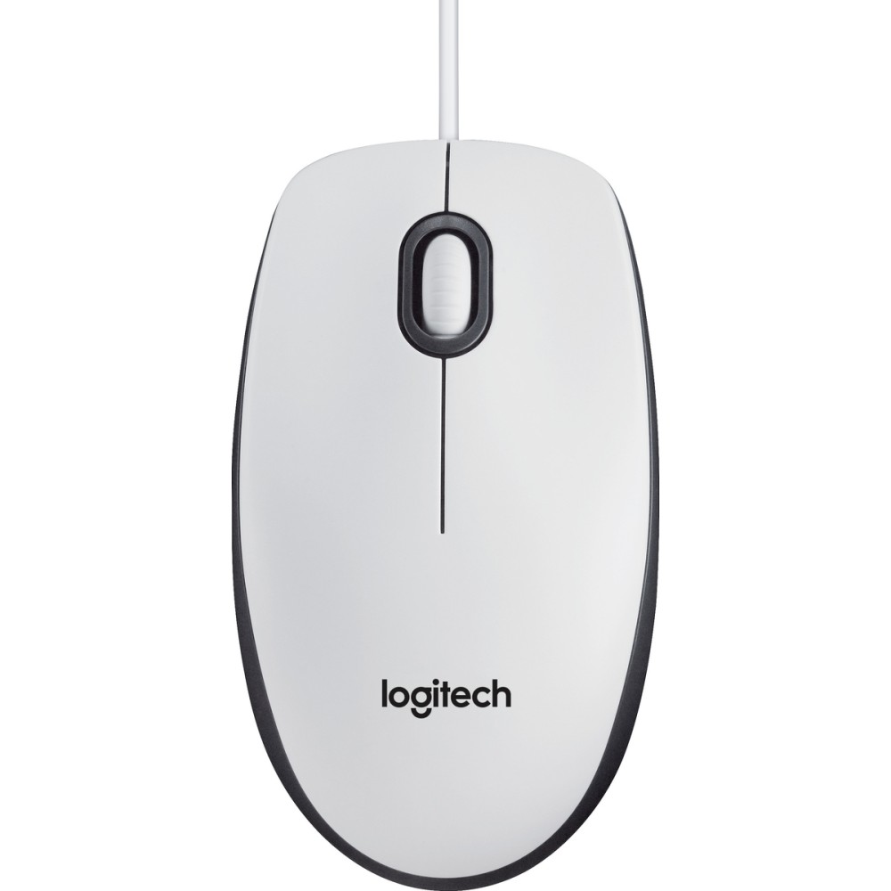 Logitech B100 Optical Mouse (White) (910-003360)