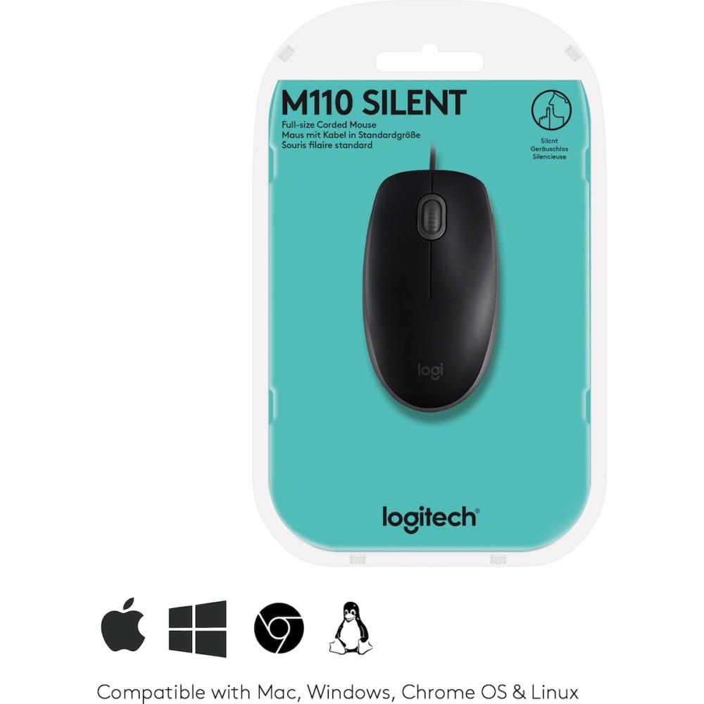 LOGITECH B110 Silent - BLACK - USB