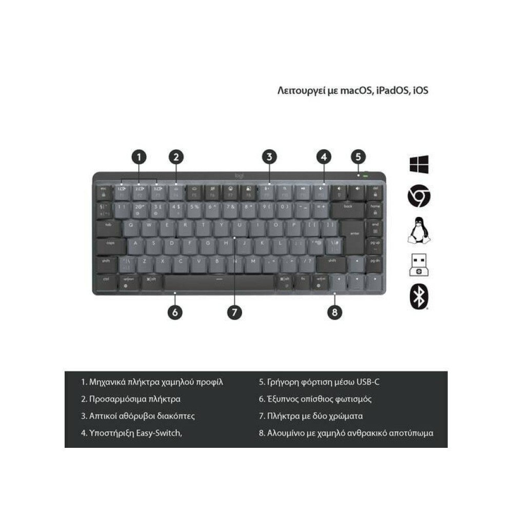 LOGITECH MX MECH. MINI WRLS MINIMAL GRAP