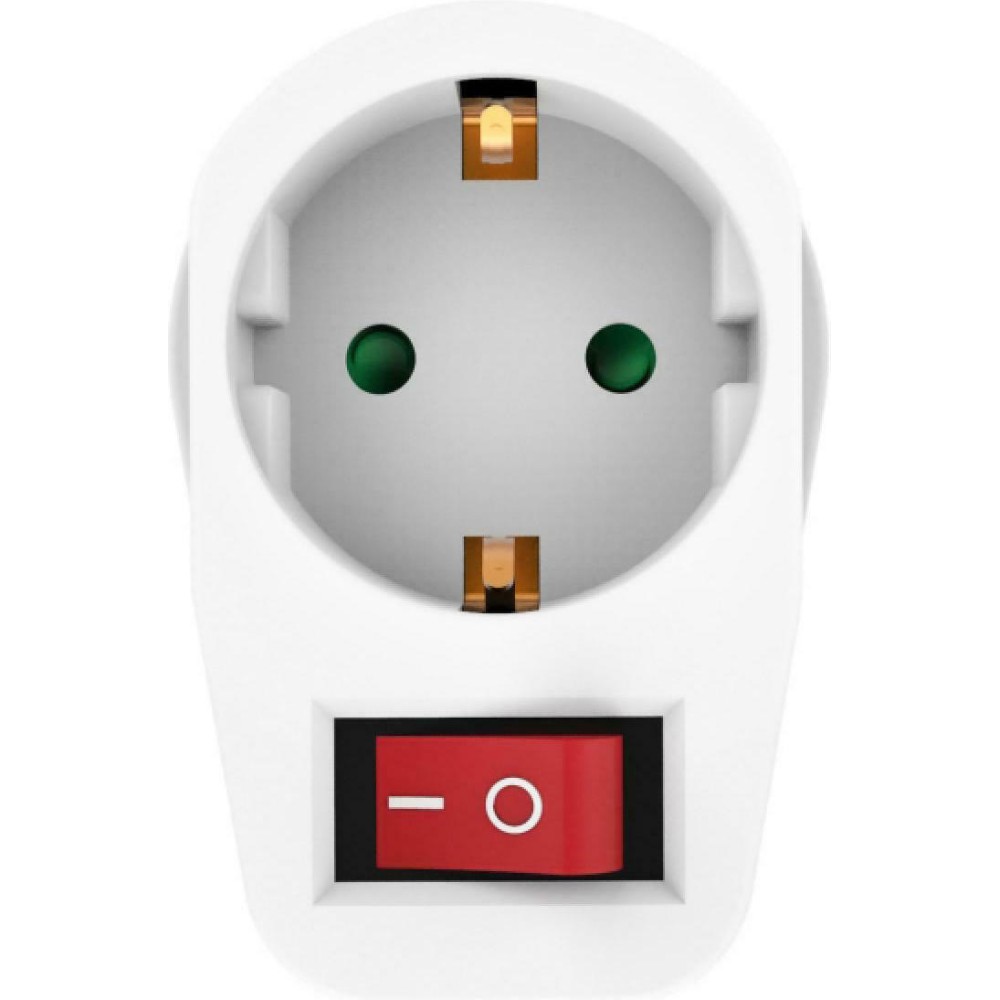 POWERTECH αντάπτορας ρεύματος PT-811, 1x schuko, 16A, λευκός