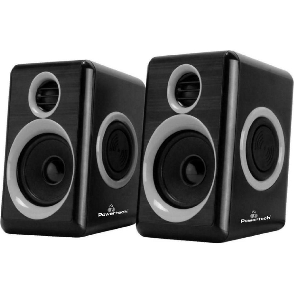POWERTECH ηχεία Premium sound PT-972, 2x 3W RMS, 3.5mm, μαύρα