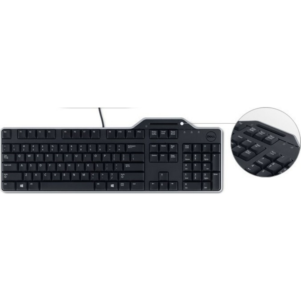 Dell KB813 Smartcard - keyboard - QWERTY - US International - black (580-18366) (DEL580-18366)