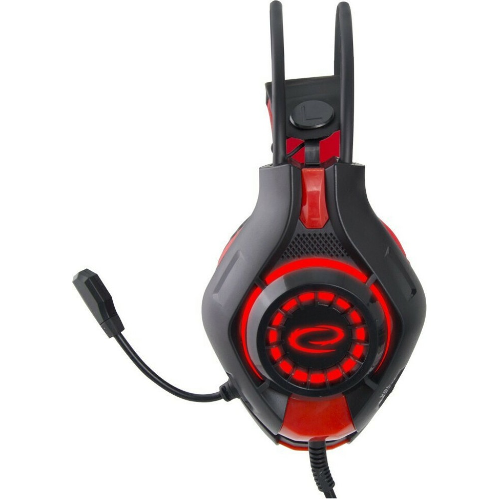 Esperanza Deathstrike Over Ear Gaming Headset με σύνδεση 3.5mm Black/Red (EGH420R) (ESPEGH420R)