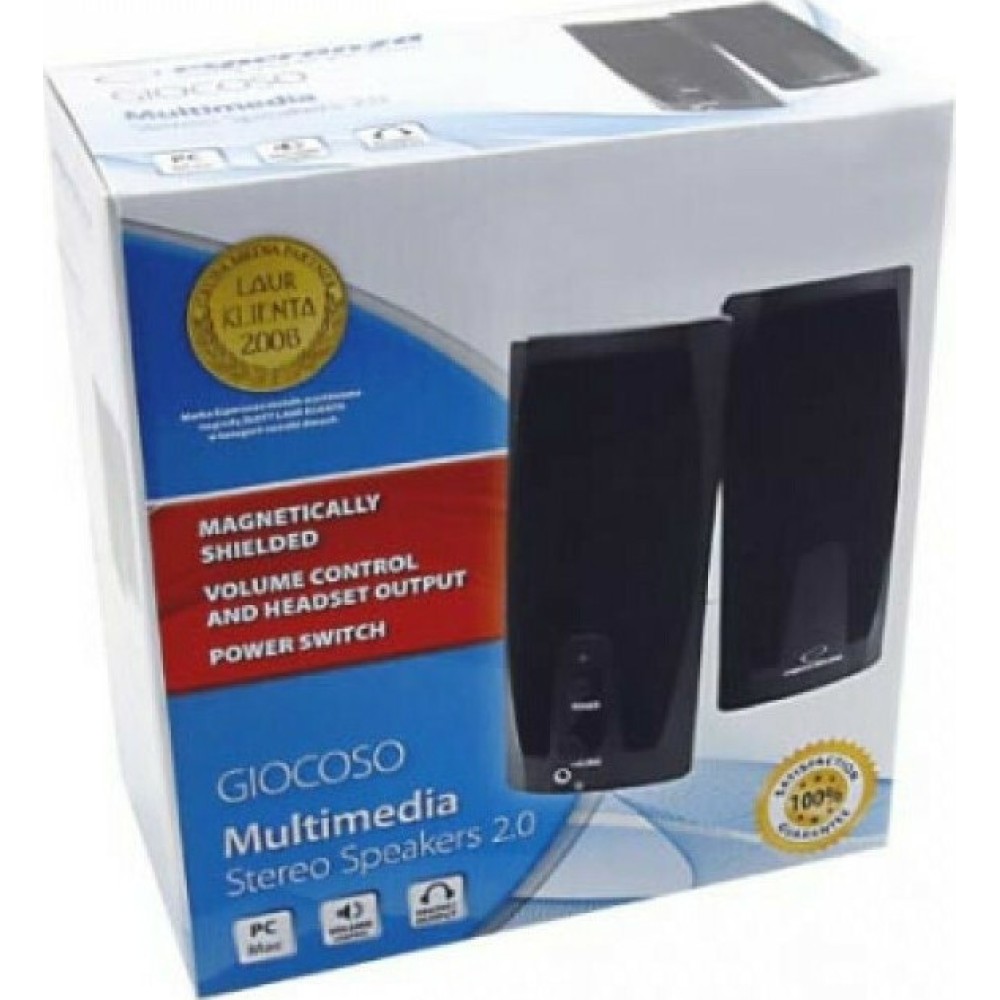 Esperanza Ηχεία Υπολογιστή 2.0 με Ισχύ 2W σε Μαύρο Χρώμα (EP110) (ESPEP110)