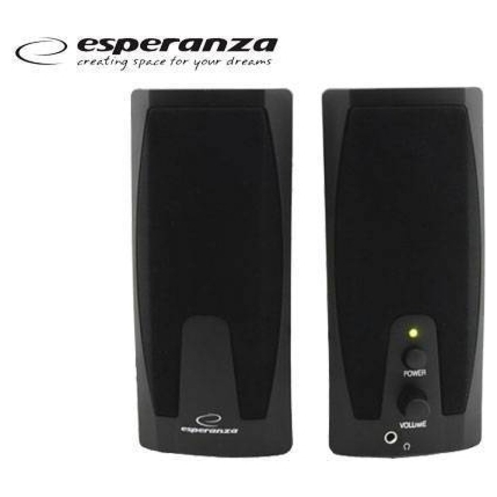 Esperanza Ηχεία Υπολογιστή 2.0 με Ισχύ 2W σε Μαύρο Χρώμα (EP110) (ESPEP110)