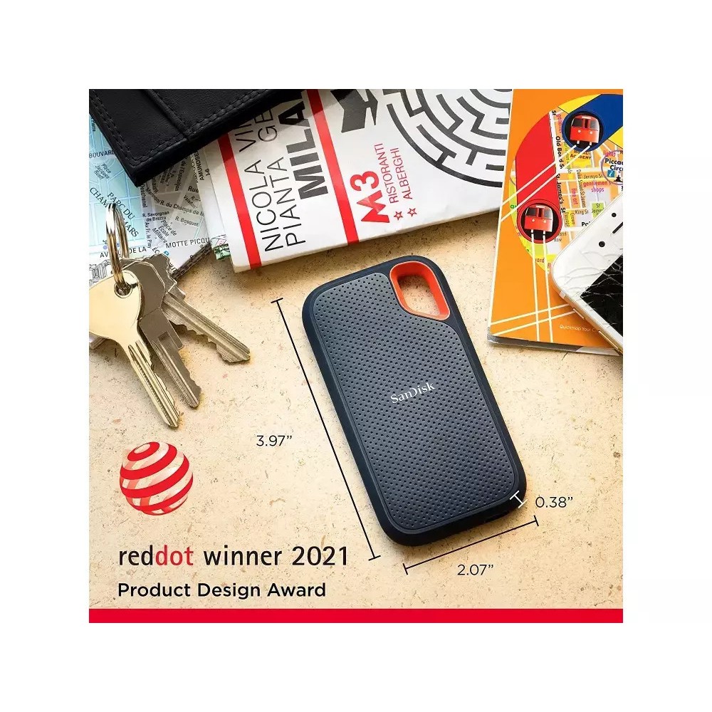 Sandisk Extreme SSD V2 USB 3.2 / USB-C 500GB 2.5" Μαύρο