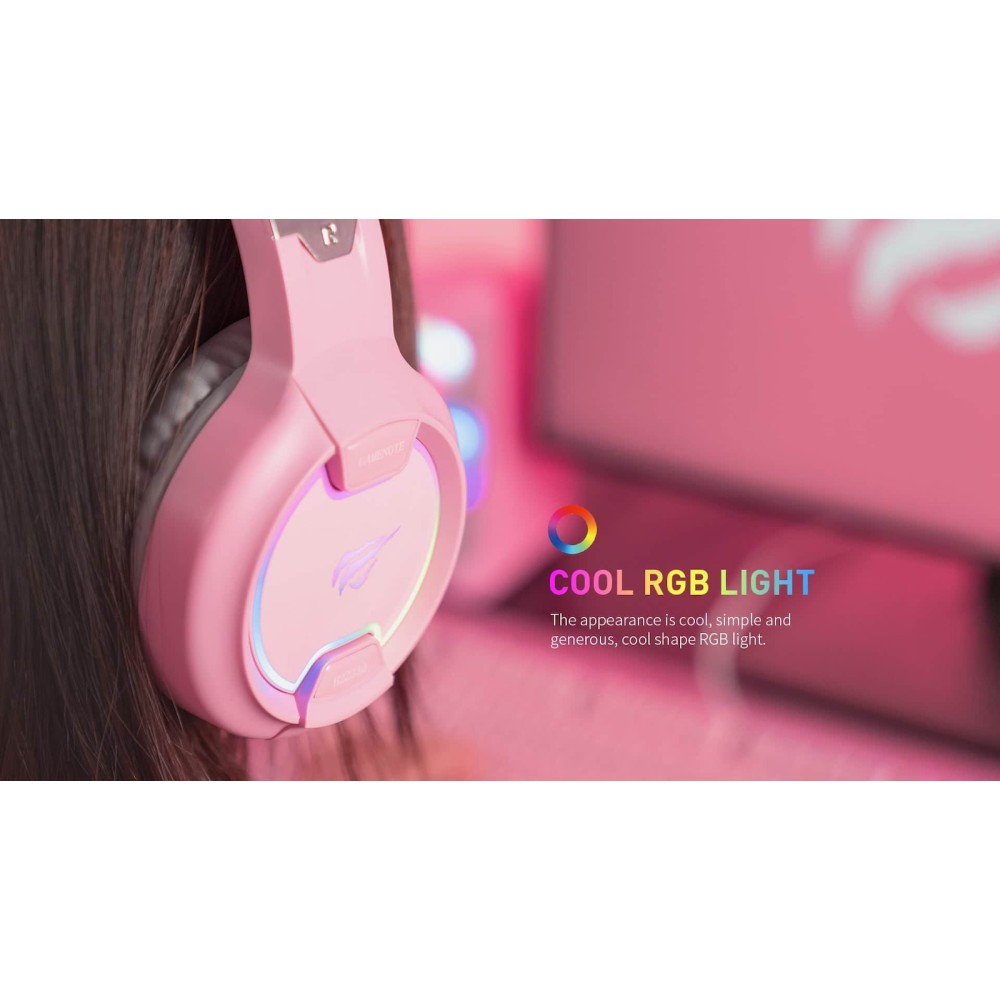 Havit Gaming Headphones Gamenote H2233d  RGB Pink (H2233D-PINK) (HAVH2233D-PINK)