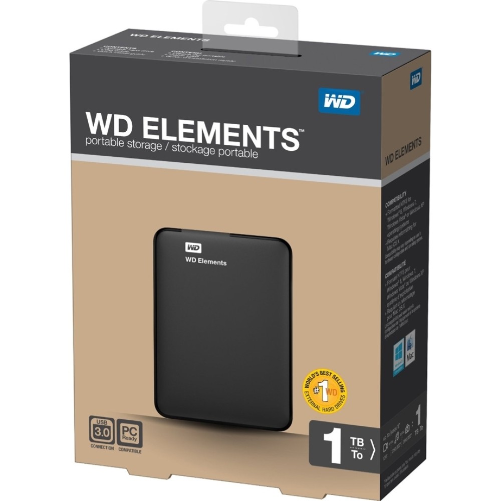 HDD ELEMENTS PORTABLE USB3.0 1TB 2.5" BLACK
