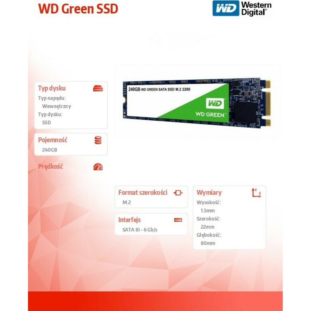 SSD GREEN M.2 SATA3 240GB 540/430