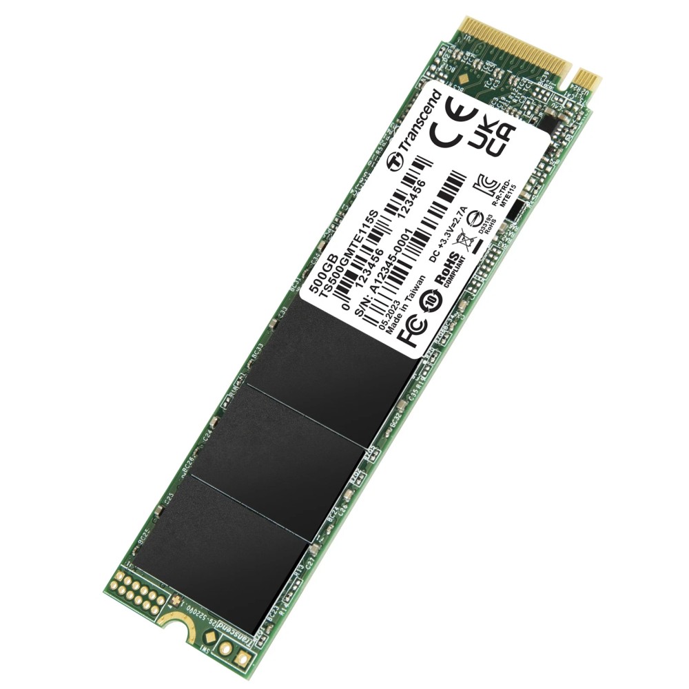 SSD BLACK M2 2280 500GB PCIE GEN3 3400/2600 HEATSINK