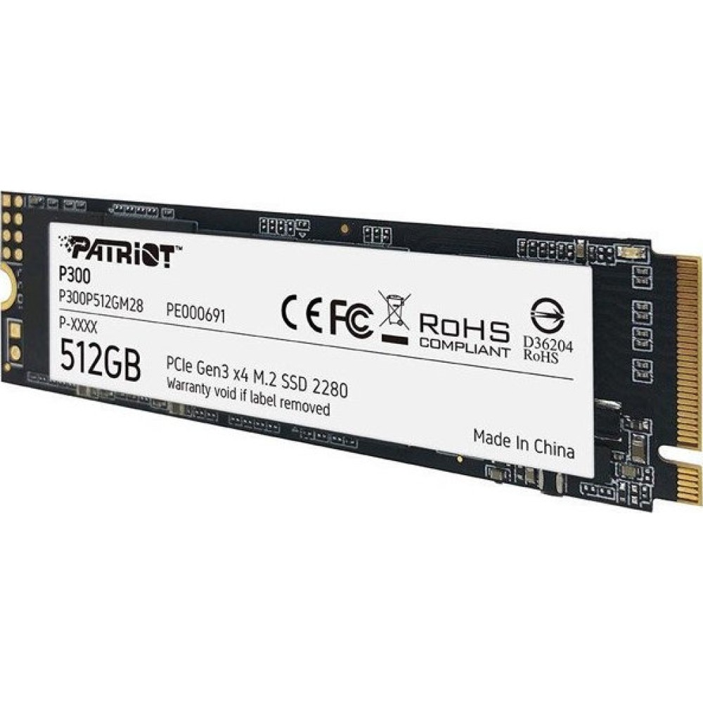PATRIOT P300, 512GB M2/2280 PCIe3x4/NVMe 1700/1200MBs