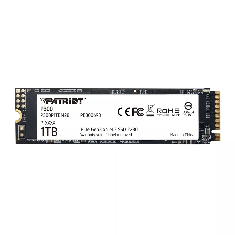 PATRIOT P300, 001TB M2/2280 PCIe3x4/NVMe 2100/1650MBs