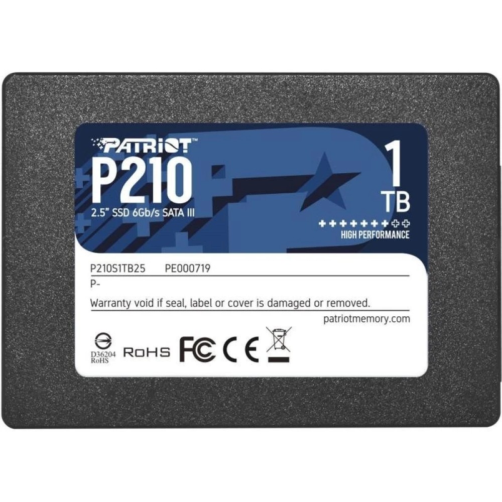 PATRIOT P210, 001TB 2.5"/SATA3 520/430MBs 50K/50K