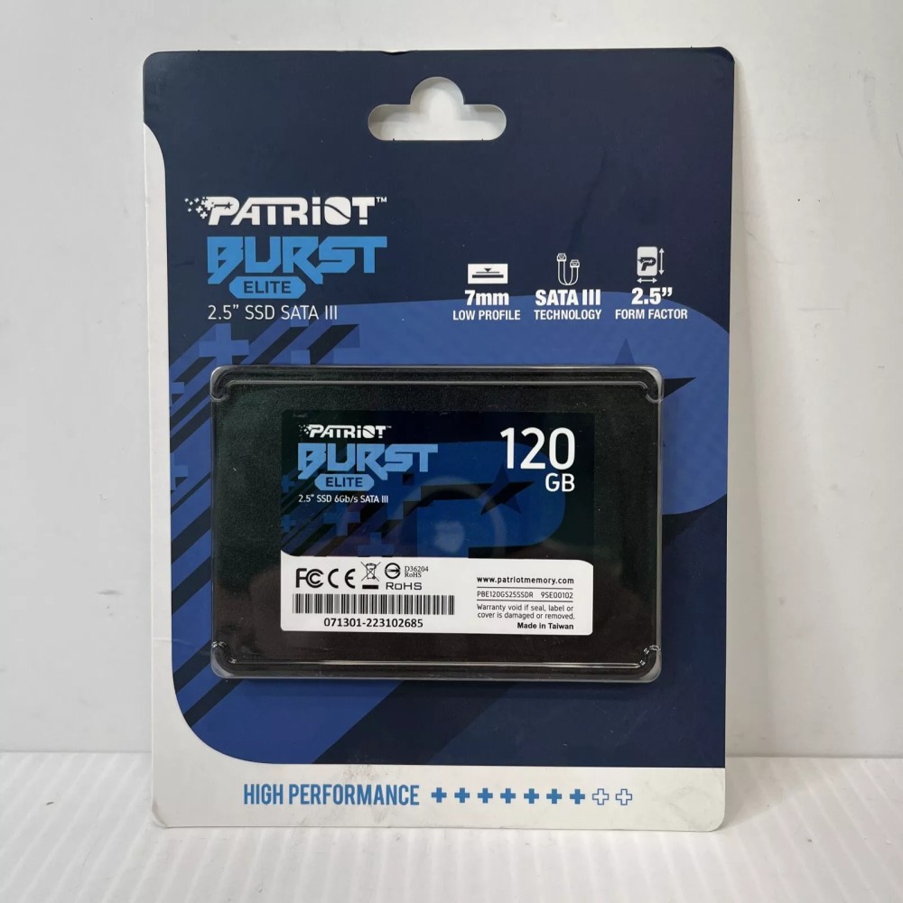 PATRIOT BURST ELITE, 0120GB 2.5"/SATA3 450/320MBs 40K/40K