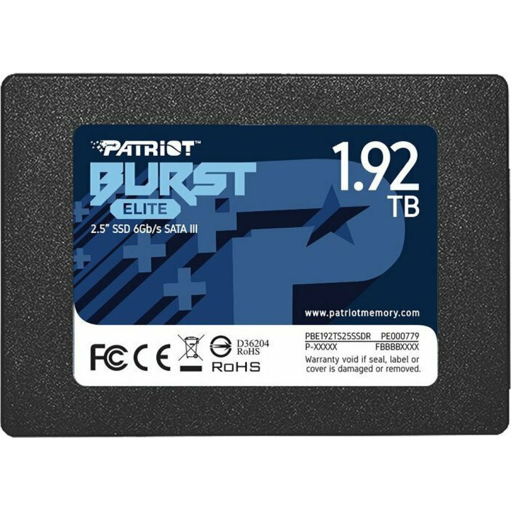 PATRIOT BURST ELITE, 1.92TB 2.5"/SATA3 450/320MBs 40K/40K