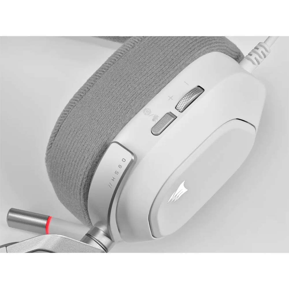 Corsair Headset  HS80 RGB Over Ear Gaming White (CA-9011238-EU) (CORCA-9011238-EU)