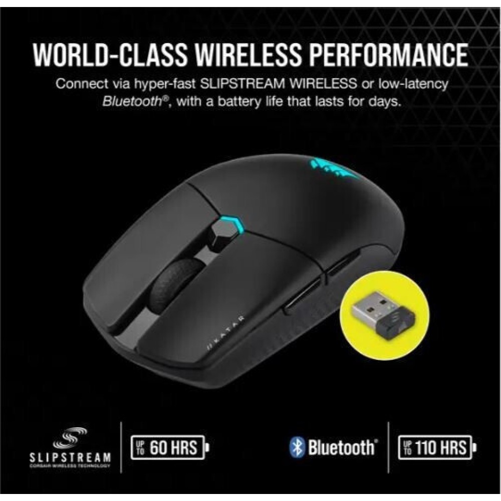 Corsair Ποντίκι Katar Elite Wireless RGB Gaming Black (CH-931C111-EU) (CORCH-931C111-EU)