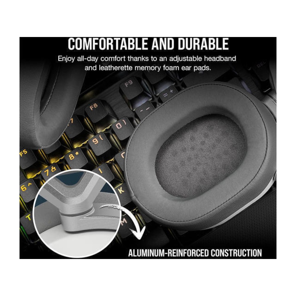 Corsair Headset  HS65 Bluetooth Over Ear Gaming White (CA-9011286-EU2) (CORCA-9011286-EU2)