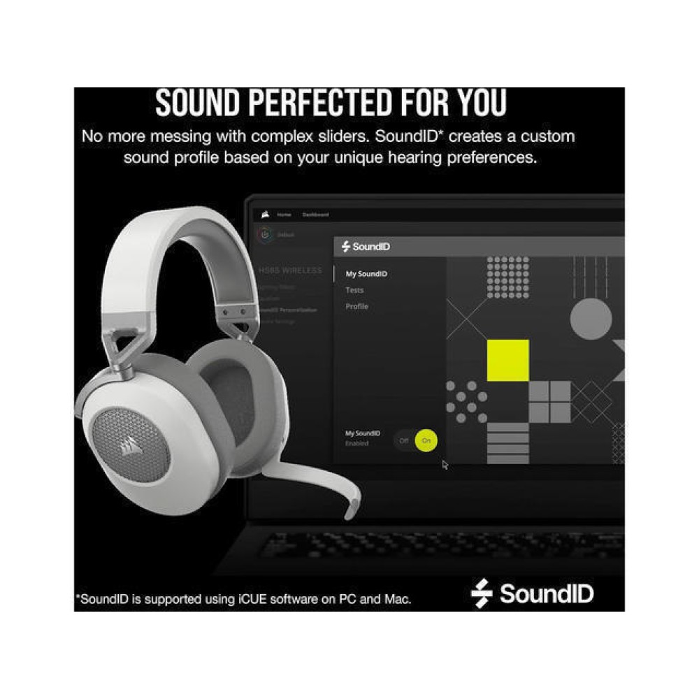 Corsair Headset  HS65 Bluetooth Over Ear Gaming White (CA-9011286-EU2) (CORCA-9011286-EU2)