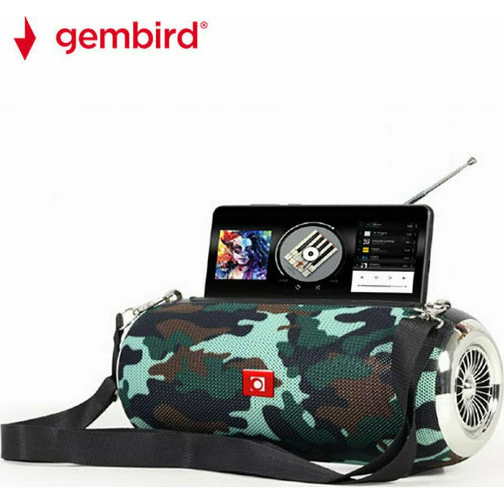 Gembird Portable Bluetooth Speaker Spk-bt-17-Cm Fm-radio Built-in Microphone Moro Pattern USB Aux Microsd (SPK-BT-17-CM) (GEMSPK-BT-17-CM)
