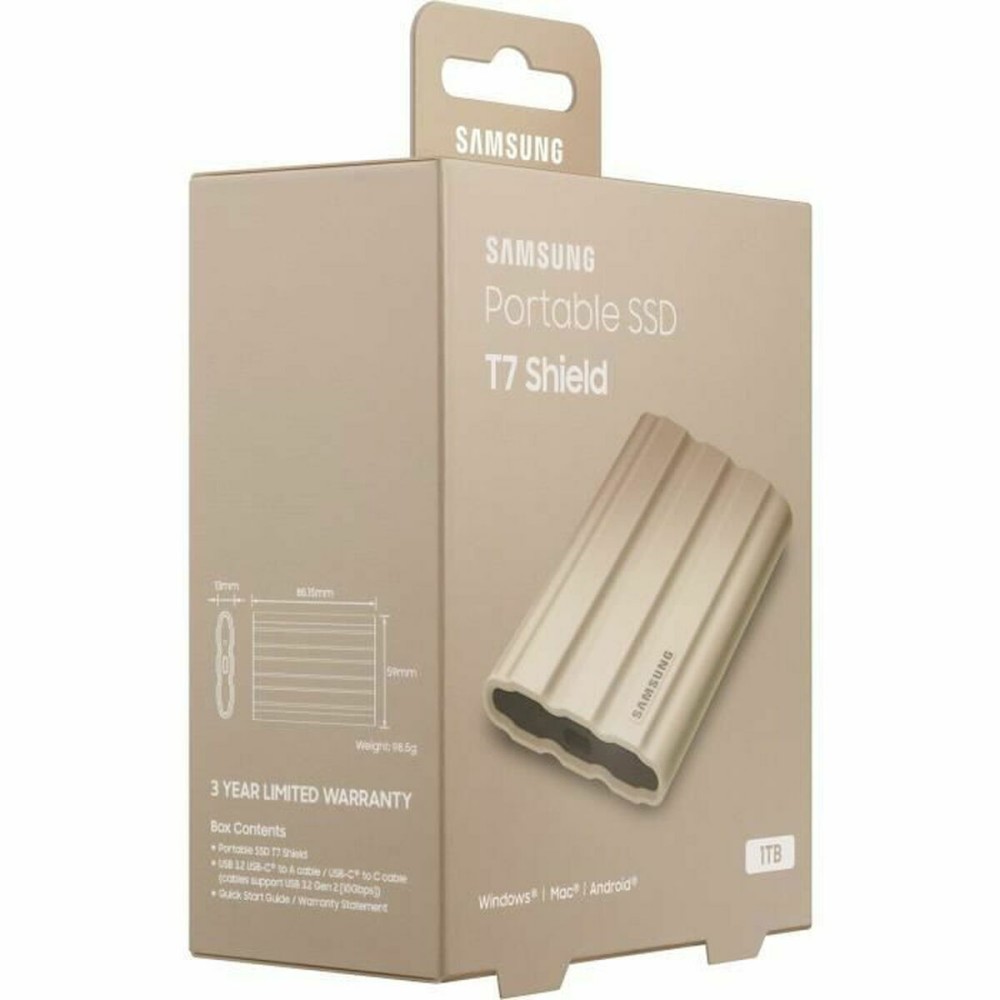 Samsung Portable SSD T7 Shield USB 3.2 Gen 2 1TB Beige (MU-PE1T0K/EU) (SAMMUPE1T0KEU)