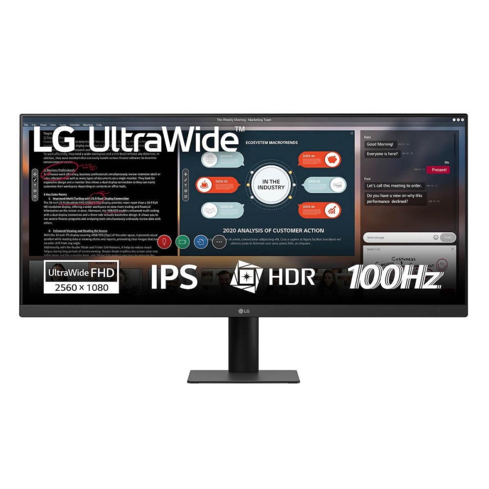Monitor LG 29U511A-B/29'' UltraWide WFHD 2560x1080 IPS/100Hz/HDR10/Tilt/VESA