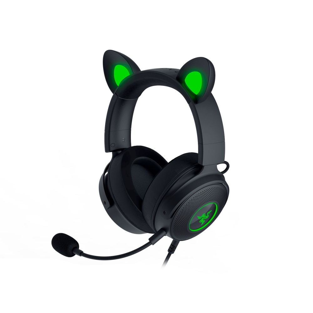 Razer Kraken Kitty V2 Pro Black RGB USB 7.1 Gaming Headset Kitty Bear Bunny Ears (RZ04-04510100-R3M1) (RAZRZ04-04510100-R3M1)