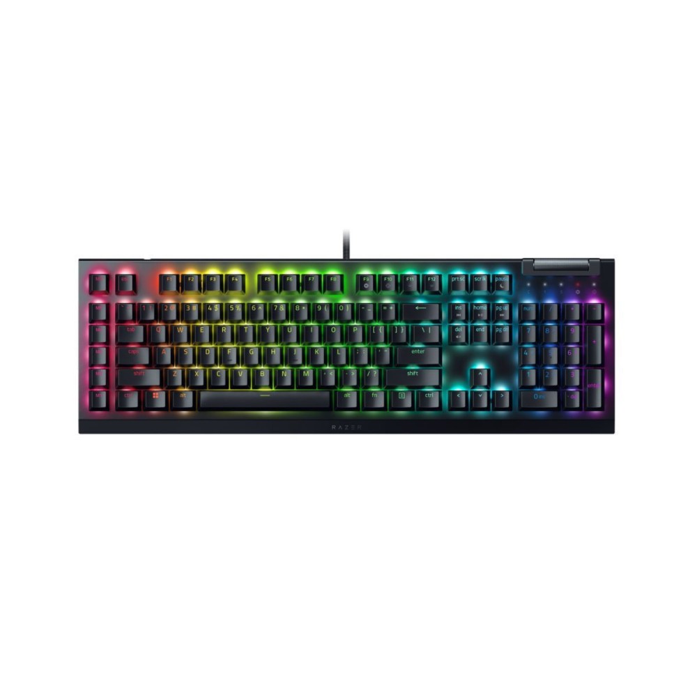 Razer Blackwidow V4 X RGB Gaming Mechanical Keyboard Macro Keys Green Clicky Switches (RZ03-04700100-R3M1) (RAZRZ03-04700100-R3M1)