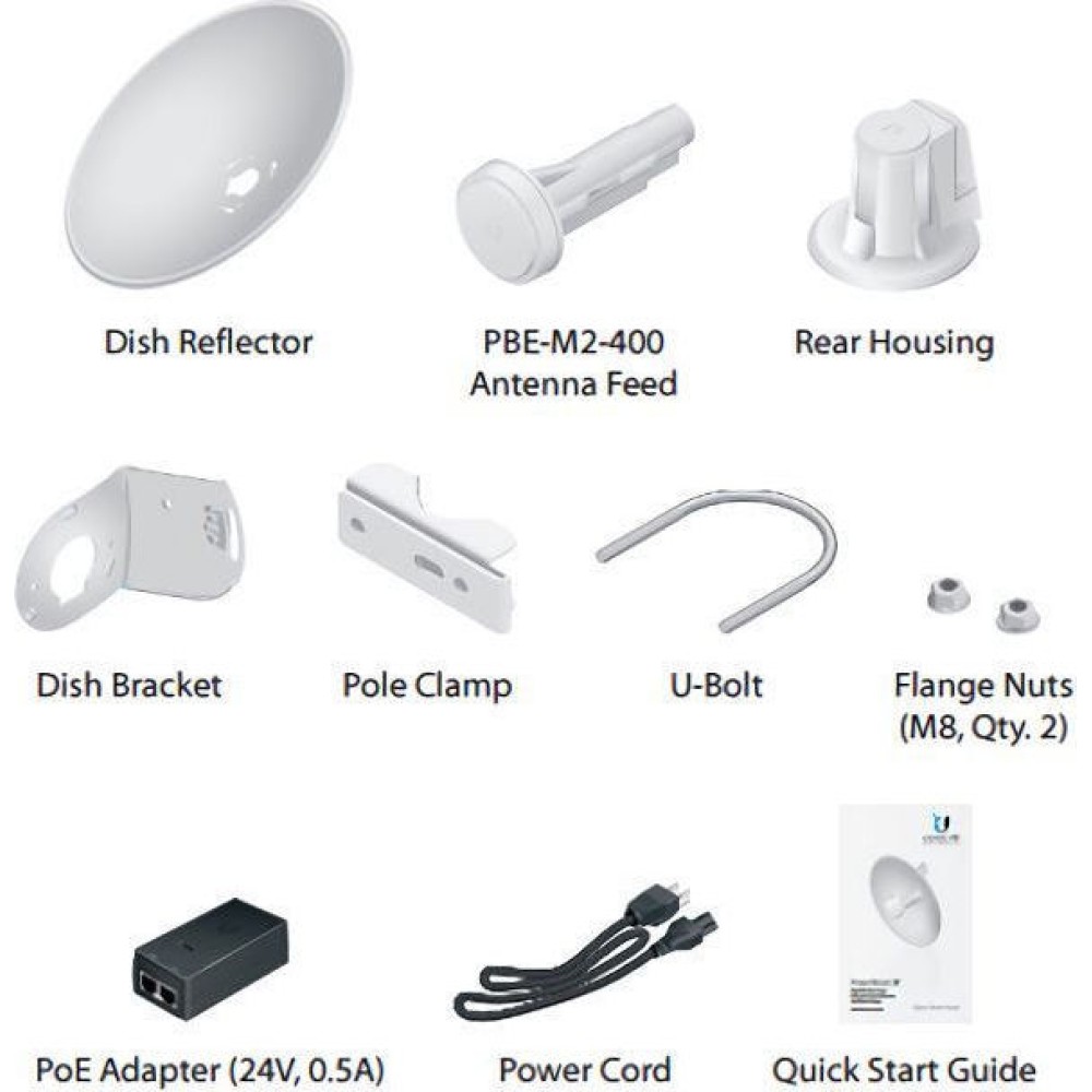 UBIQUITI Access point PBE-M2-400, outdoor, 2.4GHz, 2x18dBi, AirMAX