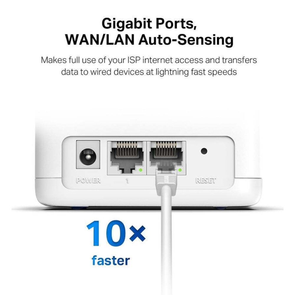 MERCUSYS Mesh Wi-Fi System Halo H30G, 1.3Gbps Dual Band, 2τμχ, Ver. 1.0