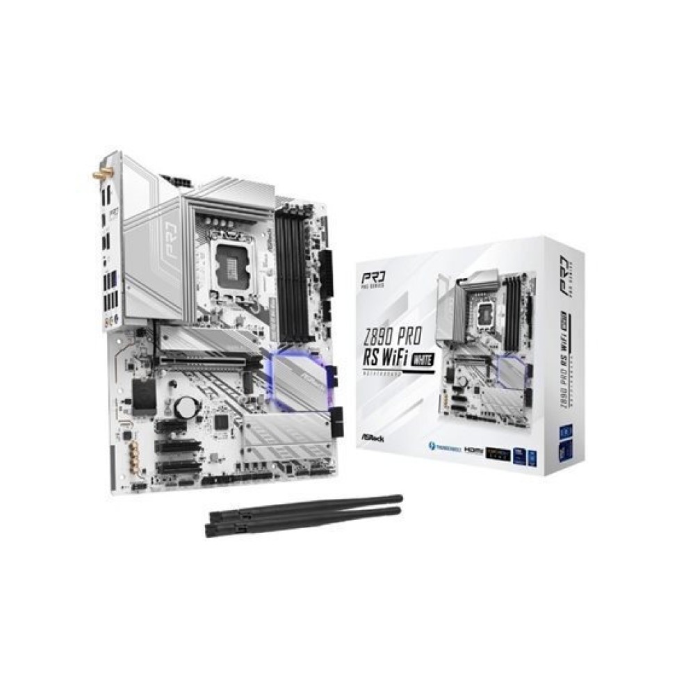 ASRock Z890 Pro RS WiFi White Motherboard ATX with Intel 1851 Socket