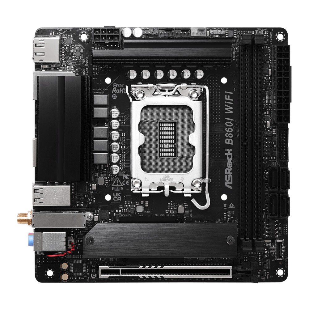 ASRock B860I WiFi Motherboard Mini ITX with Intel 1851 Socket