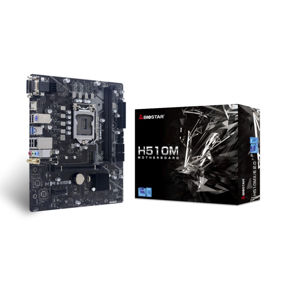 BIOSTAR μητρική H510MX/E 2.0, 2x DDR4, s1200, USB 3.2, uATX, GbE, Ver. 6.2