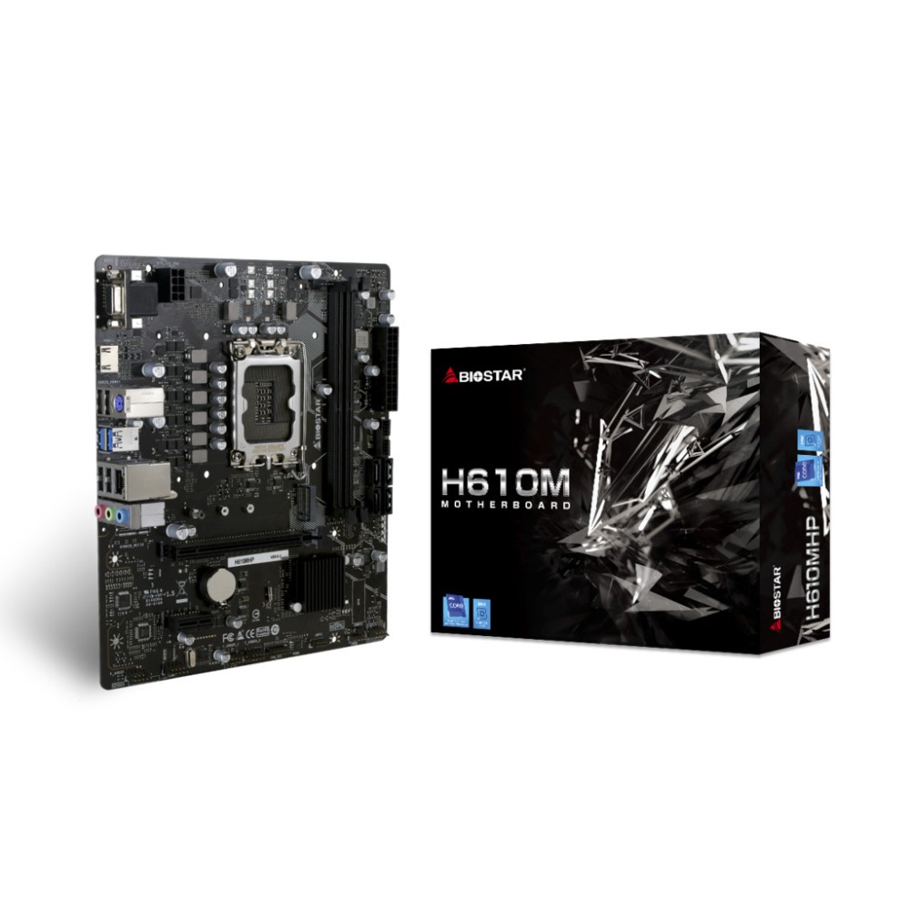BIOSTAR μητρική H610MHP, 2x DDR4, s1700, USB 3.2, uATX, GbE, Ver. 6.1