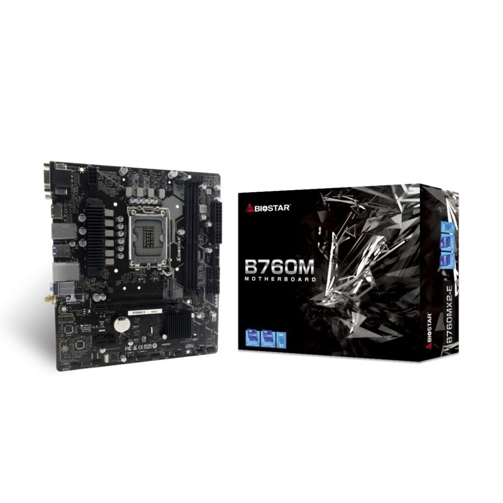 BIOSTAR μητρική B760MX2-E D4, 2x DDR4, s1700, uATX, 2.5G LAN, Ver. 6.0