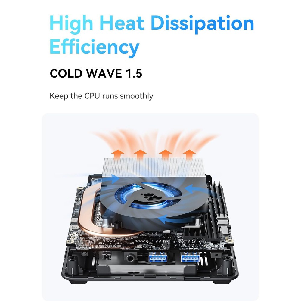 MINISFORUM mini PC UN1245, Intel i5-12450H, 16/512GB SSD, Windows 11 Pro