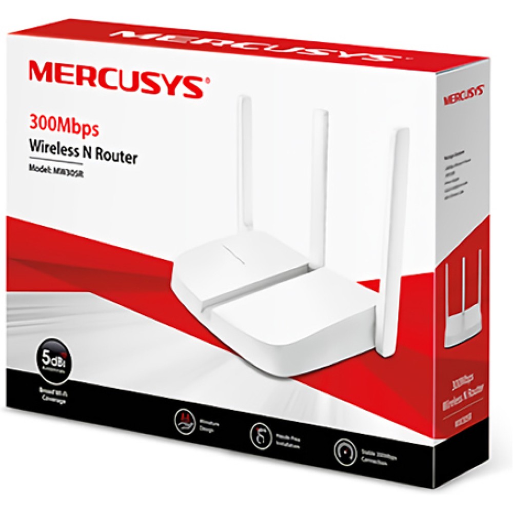 MERCUSYS Wireless N Router MW305R, 300Mbps, 4x 10/100Mbps, Ver. 2