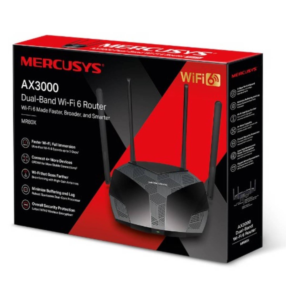 MERCUSYS router MR80X, Wi-Fi 6, 3Gbps AX3000, Dual Band