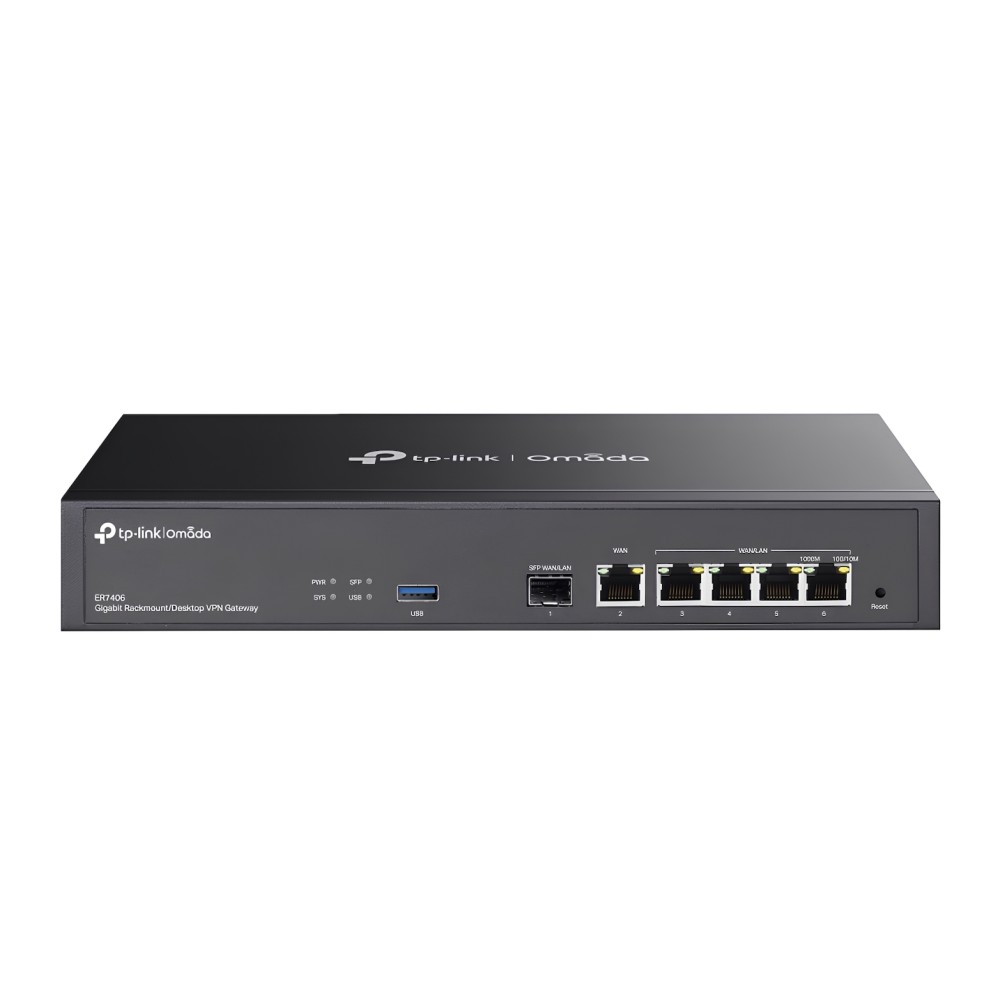 TP-Link Omada VPN Gateway Router Gigabit Rackmount/Desktop 1? Gigabit SFP WAN/LAN port  (ER7406)