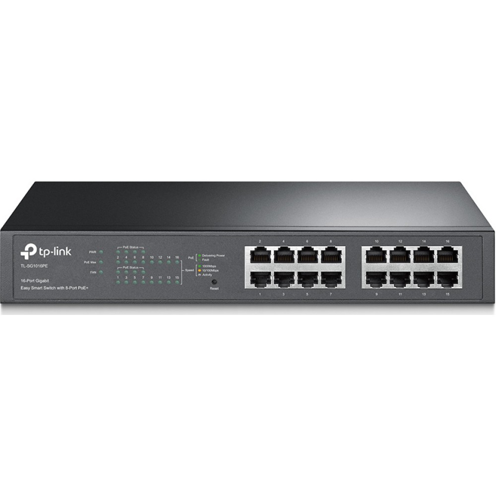 TP-LINK easy smart switch TL-SG1016PE, 16-Port Gigabit, PoE+, Ver. 3.0