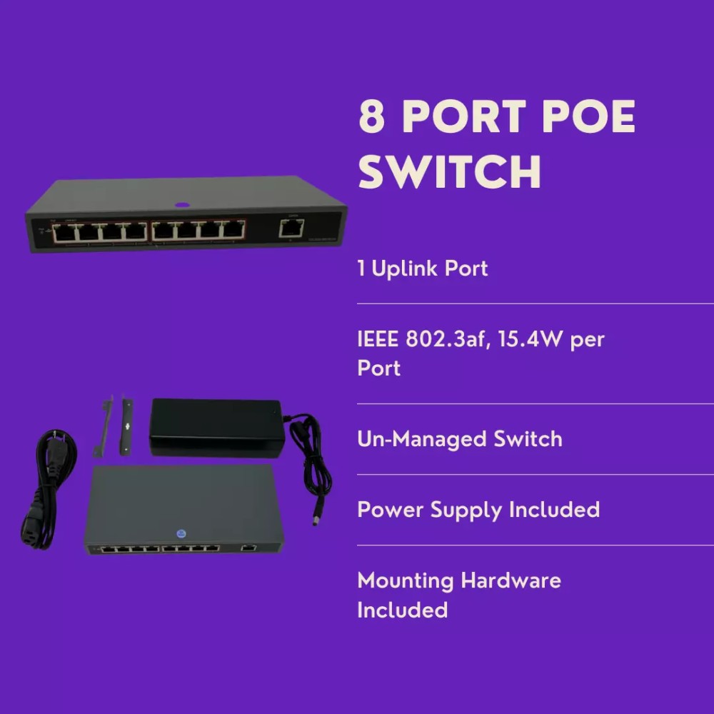 8-Port ePoE Switch DH-LR2110-8ET-120
