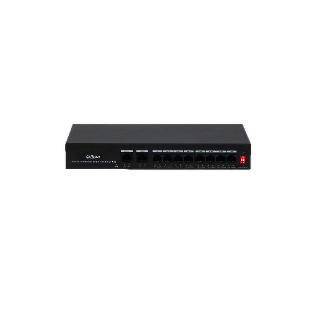 10-Port Fast Ethernet Switch with 8-Port