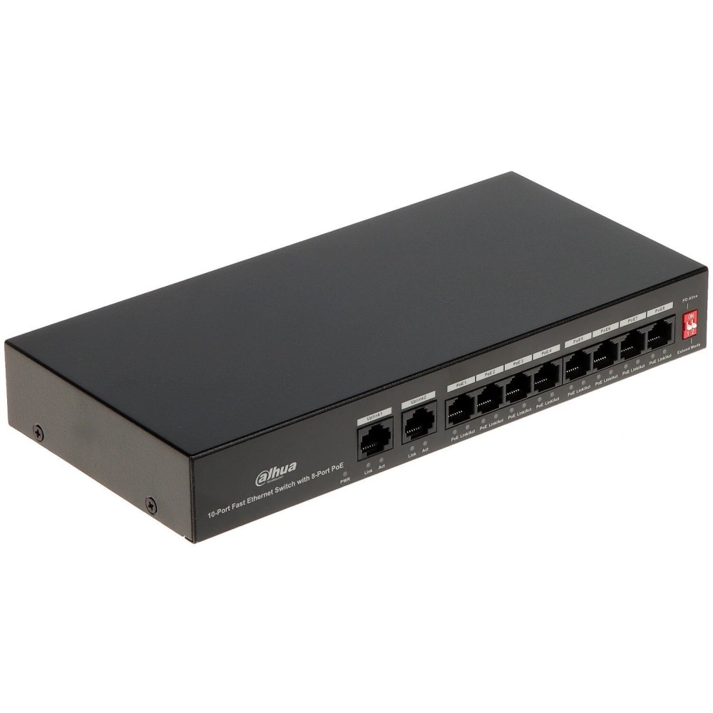 10-Port Fast Ethernet Switch with 8-Port