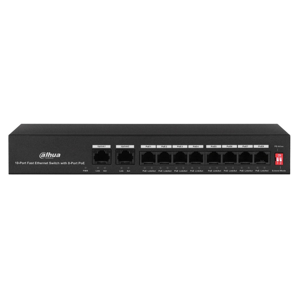 10-Port Fast Ethernet Switch with 8-Port