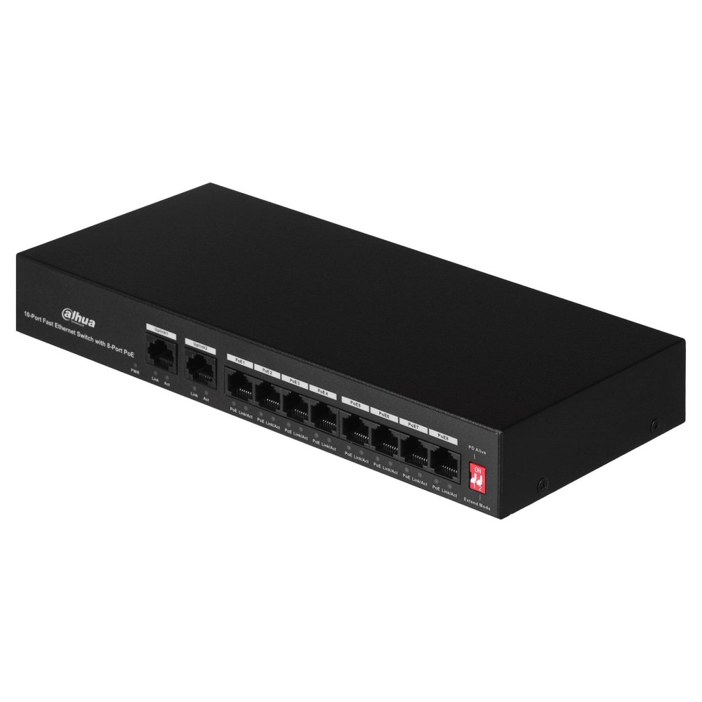 10-Port Fast Ethernet Switch with 8-Port