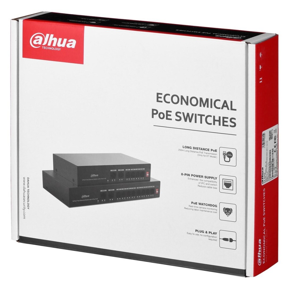 10-Port Fast Ethernet Switch with 8-Port