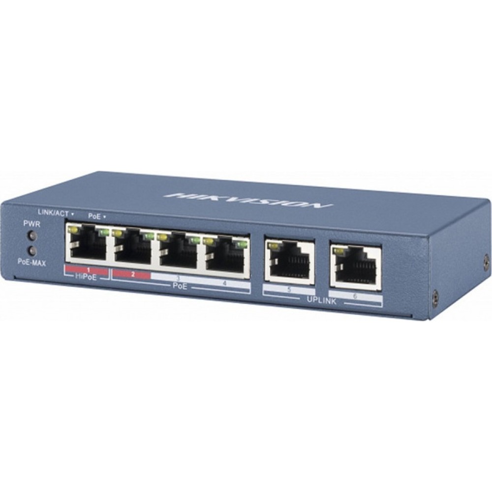 Hikvision 6 Port Unmanaged PoE Switch L2 Series (DS-3E0106P-E/M) (HKVDS-3E0106P-E-M)